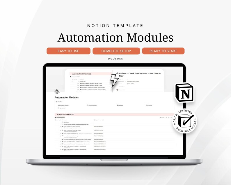 Automation Modules Notion Template - Etsy