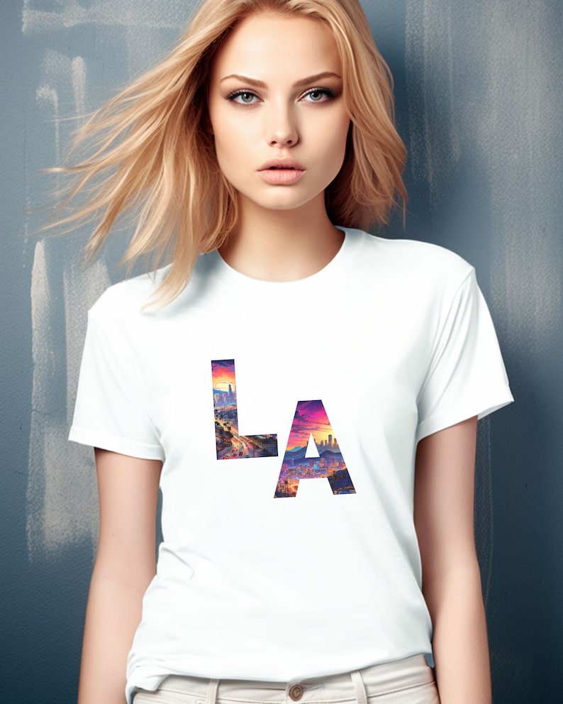 Los Angeles Png's, 3D Los Angeles PNG, Los Angeles Shirt Design, Los