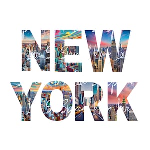 New York PNG, 3D New York PNG, New York Shirt Design, New York City, Digital Download, New York Vector, New York Print, Nyc, Printable