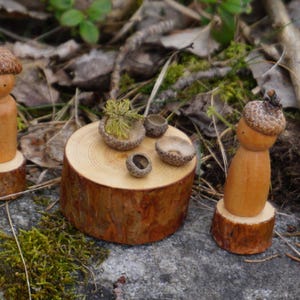 Waldorf birthday ring decor peg dolls treehouse pegdolls wooden dollhouse open ended play
