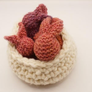 Waldorf stuffed toy animal gift | Steiner knitted bunny family | Waldorf wool stocking stuffer