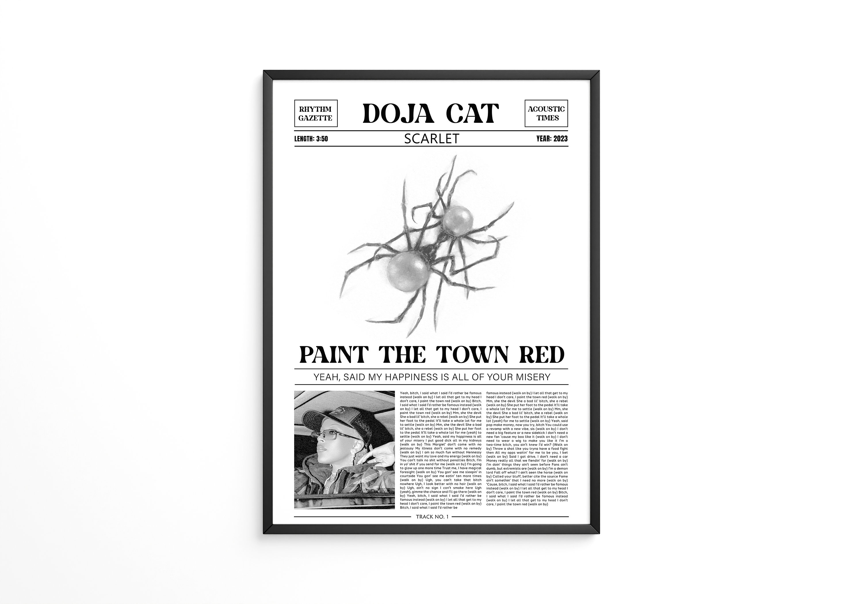 Doja Cat Poster Print Scarlet Poster Music Poster Album 