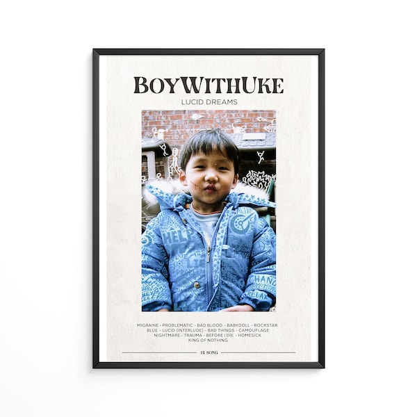 BoyWithUke - Lucid Dreams Album Poster / Album Cover Poster / Music Gift / Music Wall Decor / Album Art