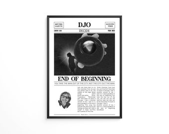 Djo Retro Newspaper Print / End Of Beginning Poster / Lyrics Print / Decide Poster / Music Gift