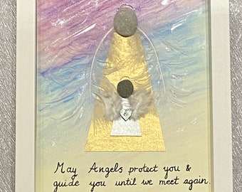 Guardian Angel Protection Pebble Frame