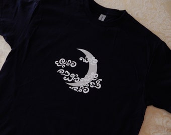 Midnight | Crescent Moon and Clouds Shirt