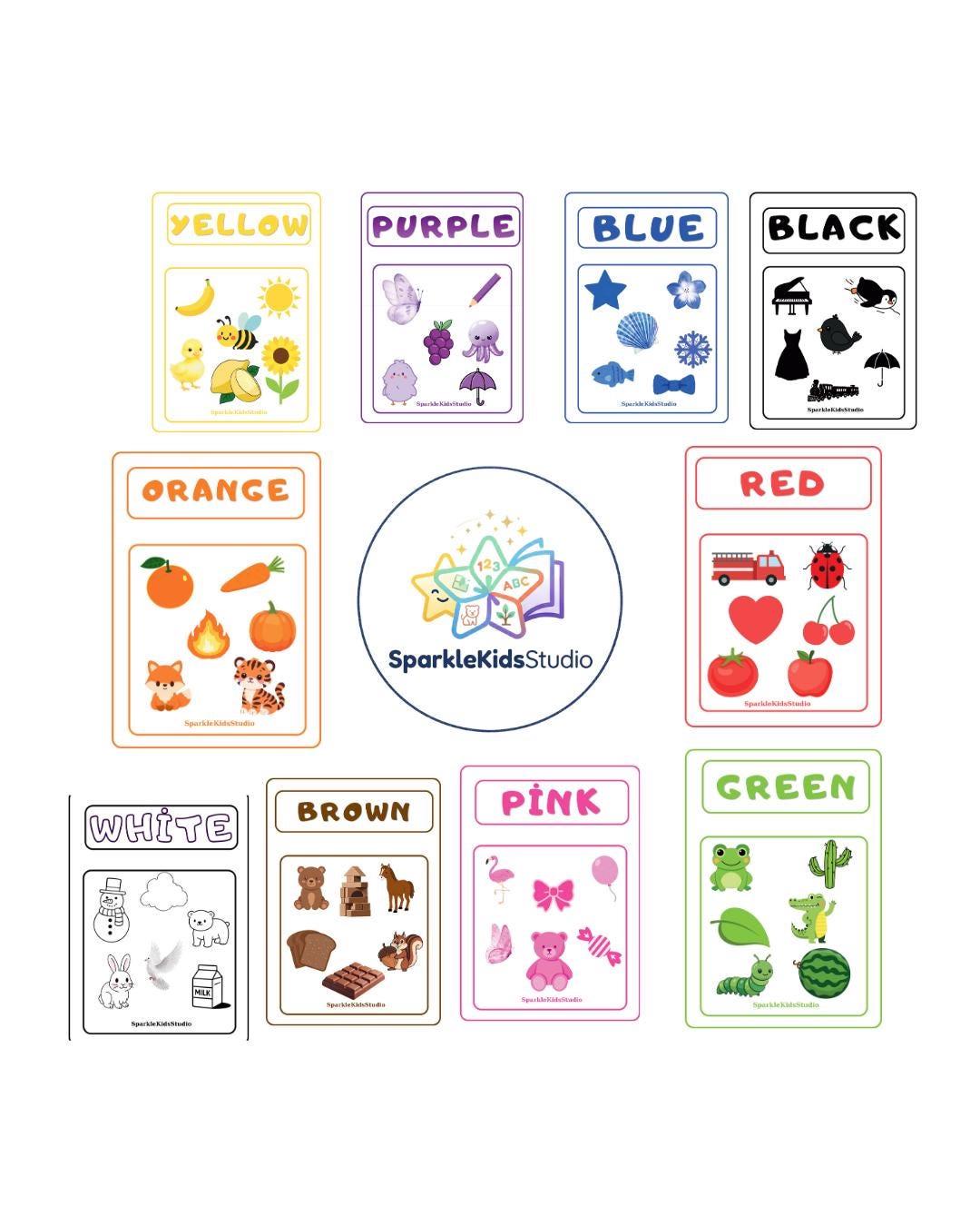 Color Flashcards for Toddlers | Preschool Printable PDF | 10 Color ...