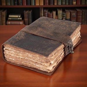 Handgemaakt leren notitieboekje met ongewenste schriften – vintage schetsboek met randjes en reisverslagen kerstcadeau