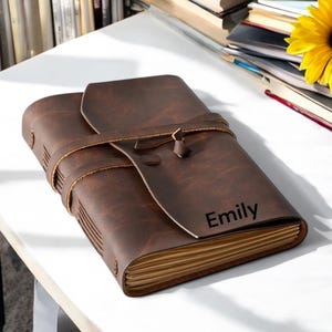 Personalized Leather Journal with Name – Handmade Lined Notebook Travel Writing  Journal for Gift Custom Leather Diary for Him Her