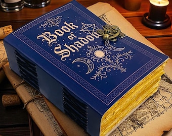 Libro de las Sombras: Grimorio de cuero Libro de hechizos en blanco Brujería Diario hecho a mano