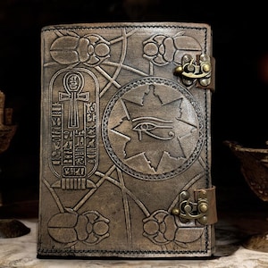 The Book of Hamunaptra Grimoire Leather Journal Egyptian Witch Book of The Dead The Mummys Evil Prop Replica  Book of Shadows spell book