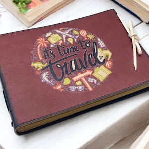 Ons avonturenboek, gepersonaliseerd fotoalbum met bergen, bruiloftsgastenboek, reisplakboek, reisboek, reisdagboek, schetsboek