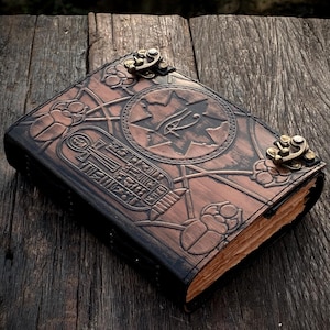 Il libro dei morti - Diario Grimoire - Libro degli incantesimi di Hamunaptra - Replica dell'oggetto malvagio della mummia - Libro egiziano - Carta vintage con bordo frastagliato