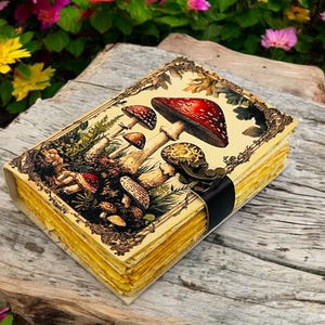 Diario in pelle vintage con grimorio di 400 pagine, libro delle ombre incantato fatto a mano, con bordo intagliato, ideale come regalo.