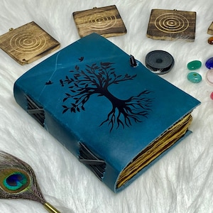 Book of Spell Vintage Leather Journal Tree of Life Journals Handmade Gifts for Men and Women