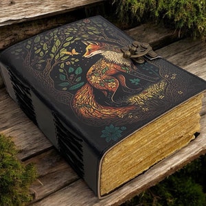400 Page Large Fox Vintage Handmade Leather Journal