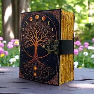 400 Page Tree of Life Leather Grimoire – Handmade Vintage Journal ...