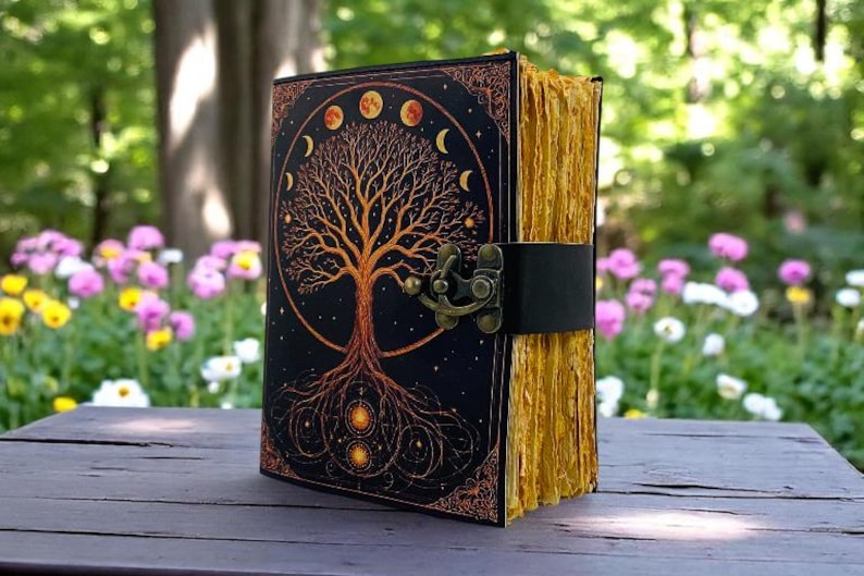 400 Page Tree of Life Leather Grimoire – Handmade Vintage Journal ...