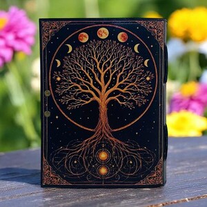 400 Page Tree of Life Leather Grimoire – Handmade Vintage Journal ...