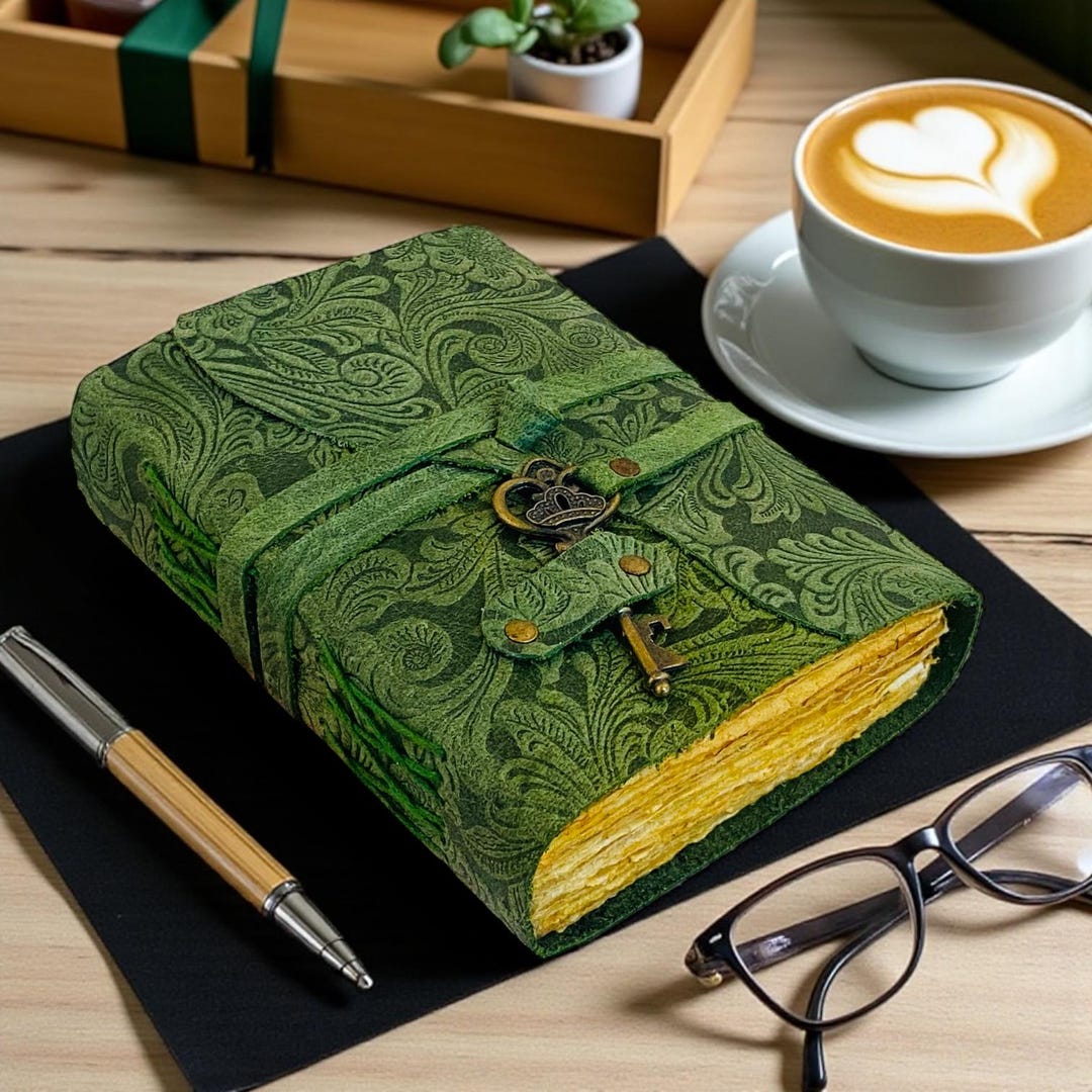 Handbound Leather Writing Journal – Vintage Travel Diary With Handmade ...