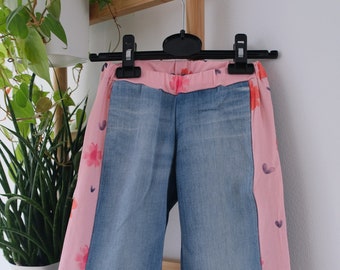 Children's trousers size 86, upcycling blue jeans, handmade, unique