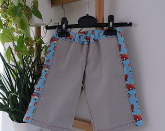 Children's pants size 74, upcycling jeans grey, handmade, unique