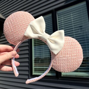 Pink Tweed Mickey Ears - Etsy display picture 1