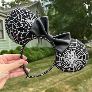 Spider Web Ears, Minnie ears, Mickey ears, Mickey Mouse ears, Handmade ears, Ears for adults, Disney World, Disneyland, Halloween, Fall