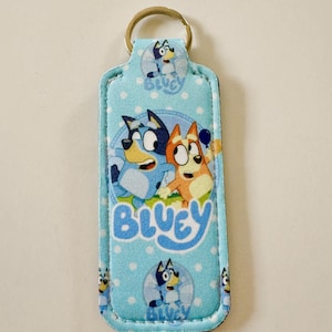 Bluey keychain with lip balm holder