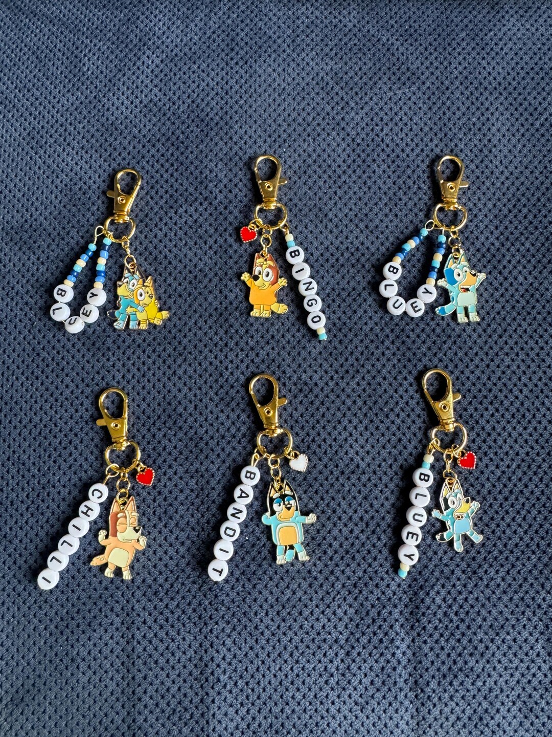 Bluey Characters Keychain - Etsy Australia