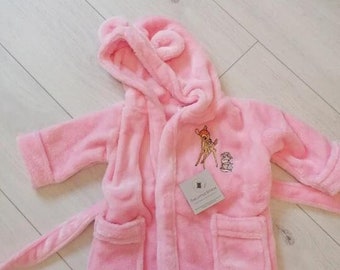 Embroidered Bambi Bathrobe