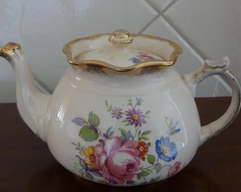 Arthur Wood Floral Teapot Made in England