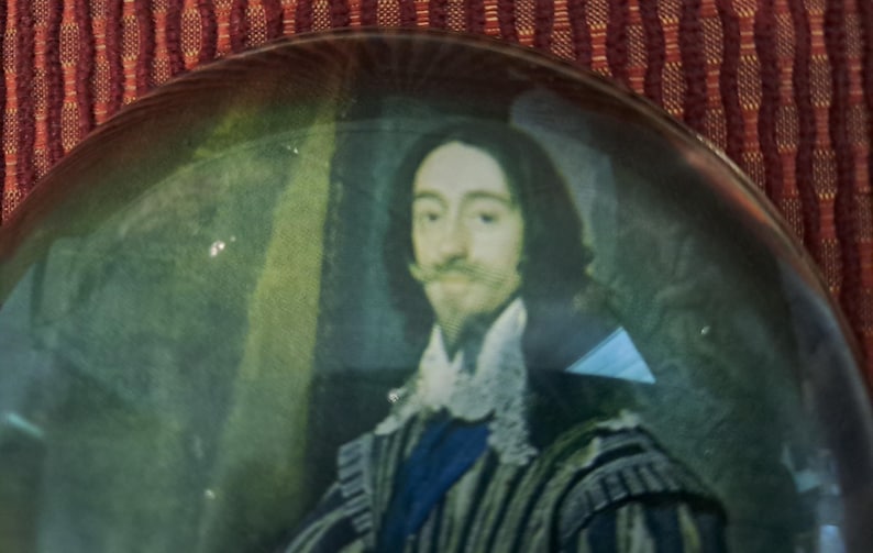 Vintage King Charles I Portrait Glass Dome Paperweight – Nigel Pain ...