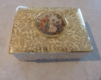 Vintage Empire Ware Trinket Jewellery Box - Made in England
