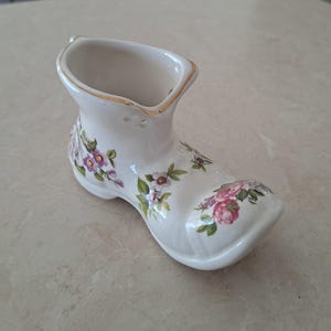 Vintage Old Foley James Kent Ltd Harmony Rose Ceramic Boot Planter