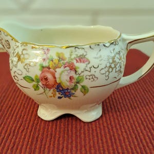 H&K Hollinshead and Kirkham, Floral Creamer Milk Jug England
