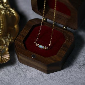 Collier opale bohème luxe en argent 925 – Cadeau parfait Fête des Mères – ビジュー ヴィンテージとミニマリスト