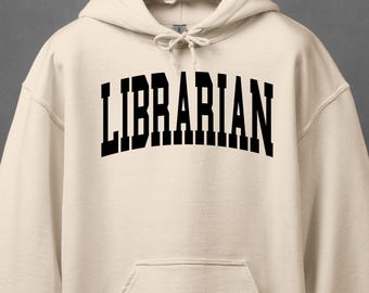 Librarian Hoodie: Reading Books Gift - Unisex Gildan 18500
