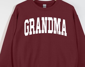 Grandma Sweatshirt, Collegiate Crewneck Sweater, Mother's Day Gift
