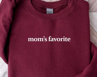 Mom's Favorite Sweatshirt: Gildan Unisex Crewneck - Cozy Gift