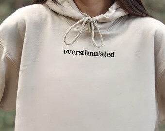 Overstimulated Mom Hoodie: Unisex Gildan 18500, Cozy Cotton-Blend