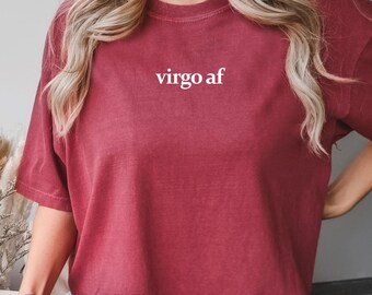 Comfort Colors Virgo AF Shirt: Vintage Astrology Tee