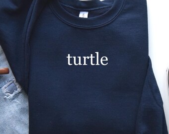 Minimalist Sea Turtle Sweatshirt, Summer Graphic Shirt, Turtle Lover Gift, Ocean Animal Shirt, Summer Gift For Woman, Beach Shirt, T235