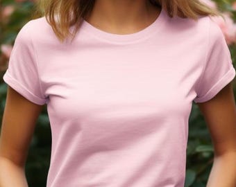 Bella Canvas Women's Relaxed Jersey Tee, Blank Plain Women's Shirts, Trendy Women's Tee For Women, Basic Women's Relaxed 6400 T-shirt,  T201