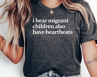 Migrant Children Heartbeat Shirt: Political Protest Tee