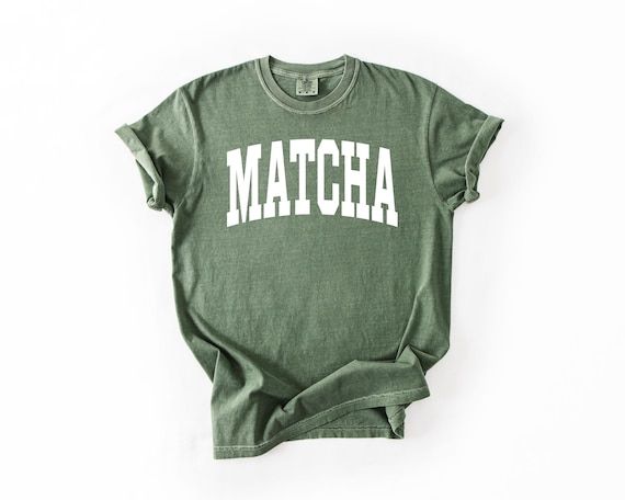 Comfort Colors Matcha Shirt, Collegiate Crewneck T-Shirt, Unisex