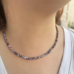 Purple Beaded Necklace - Handmade Choker Style - Elegant Statement Jewelry - Perfect Gift for Her - Glass Bead Necklace