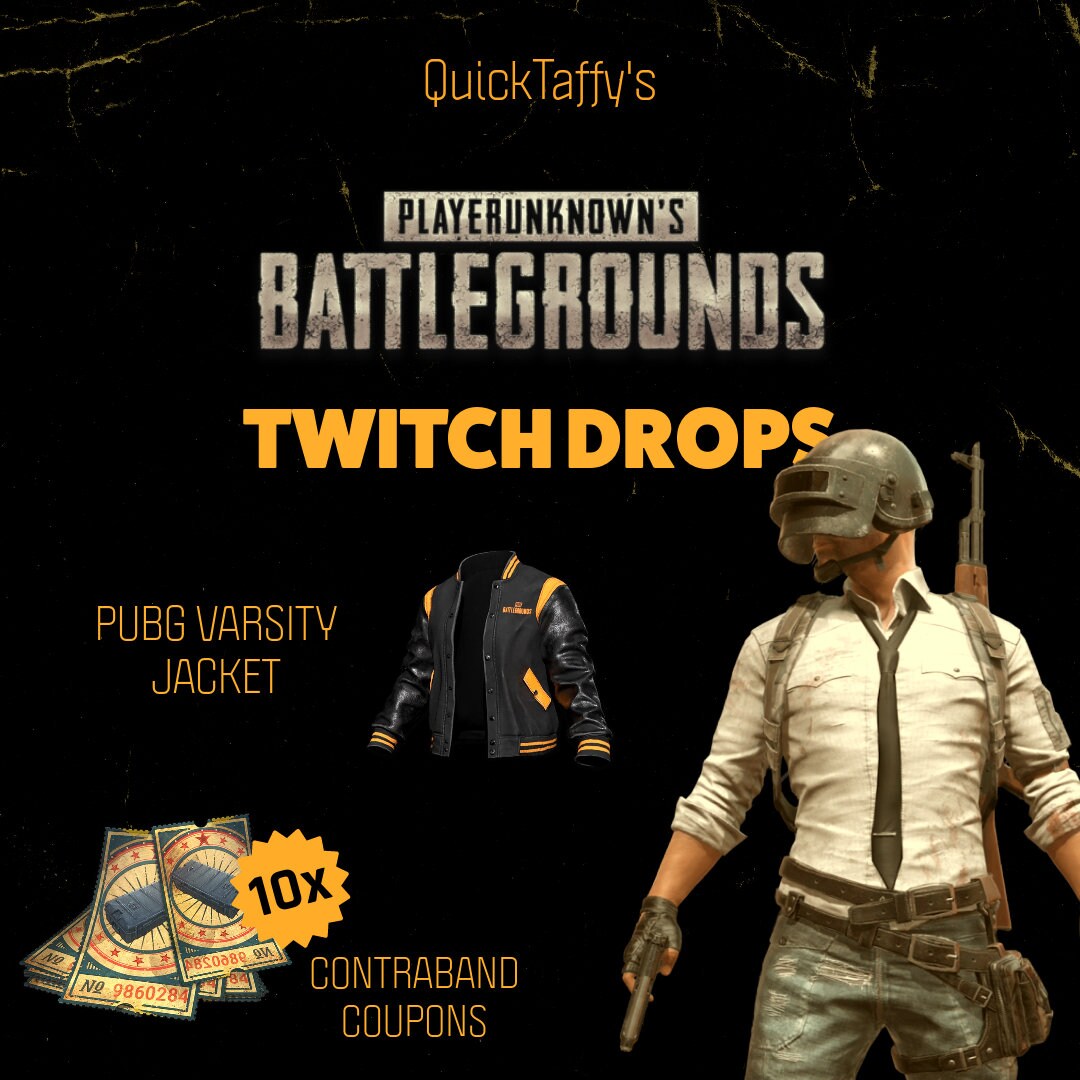 Twitch Drops PUBG Varsity Jacket 10 Contraband Coupons Etsy