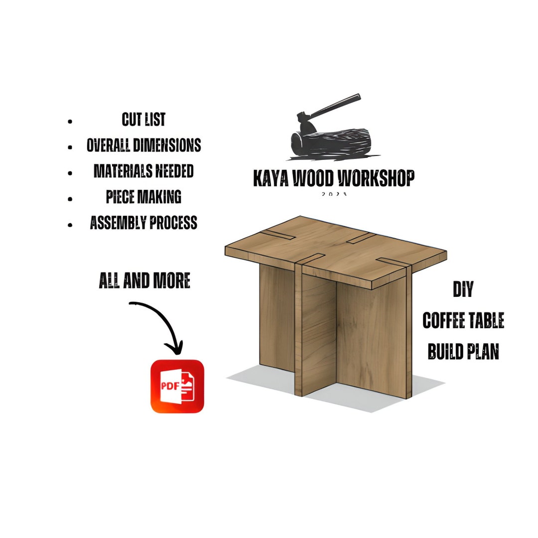Wooden Side Table Plans Etsy