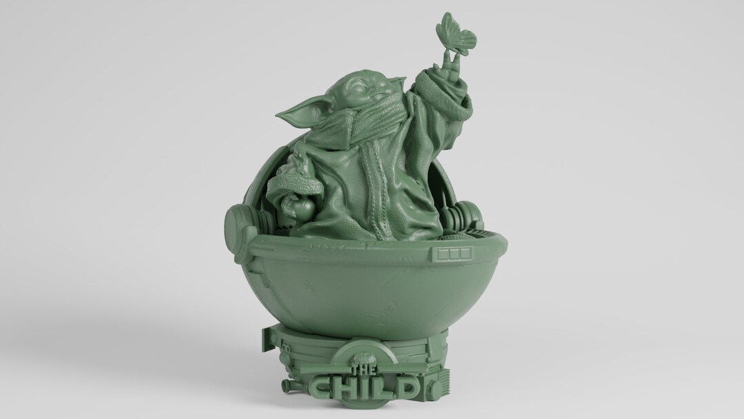 Baby Yoda Grogu Cradle Bust STL ULTRA QUALITY 3D Etsy